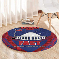 FAST Party Samoa Round Carpet Samoan Coat Of Arms Ulafala Style LT05 - Polynesian Pride