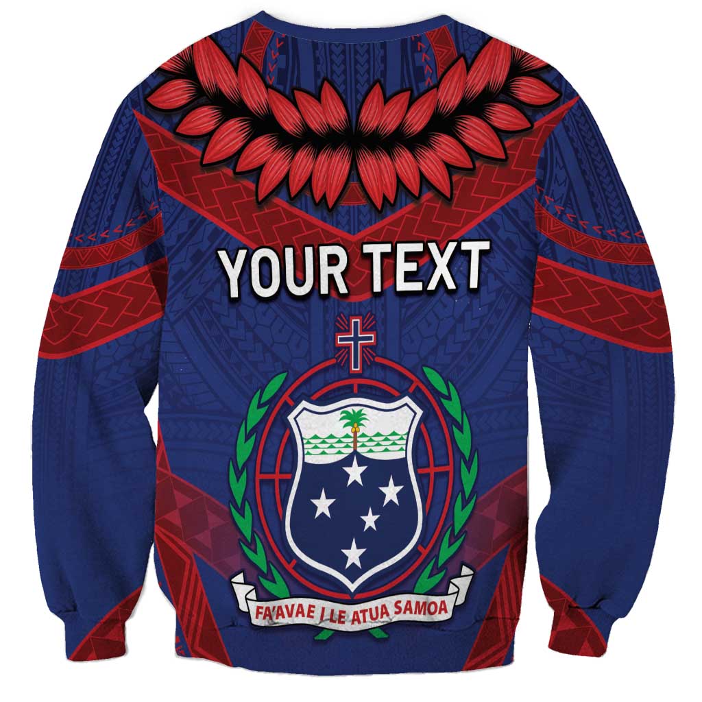 Personalised FAST Party Samoa Sweatshirt Samoan Coat Of Arms Ulafala Style LT05 - Polynesian Pride