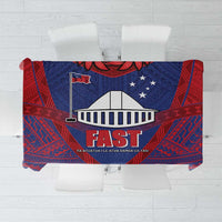 FAST Party Samoa Tablecloth Samoan Coat Of Arms Ulafala Style LT05 Blue - Polynesian Pride