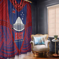 FAST Party Samoa Window Curtain Samoan Coat Of Arms Ulafala Style LT05 - Polynesian Pride
