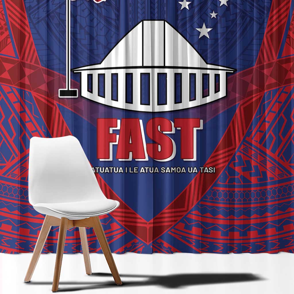 FAST Party Samoa Window Curtain Samoan Coat Of Arms Ulafala Style LT05 - Polynesian Pride