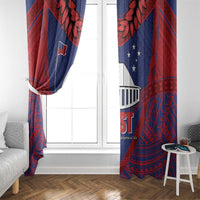 FAST Party Samoa Window Curtain Samoan Coat Of Arms Ulafala Style LT05 - Polynesian Pride