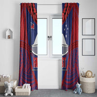 FAST Party Samoa Window Curtain Samoan Coat Of Arms Ulafala Style LT05 - Polynesian Pride