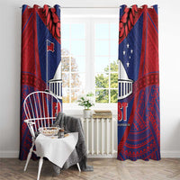FAST Party Samoa Window Curtain Samoan Coat Of Arms Ulafala Style LT05 - Polynesian Pride