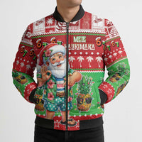 Mele Kalikimaka Hawaii Christmas Bomber Puffer Jacket Funny Santa 67 Gen Alpha Slang LT05 - Polynesian Pride
