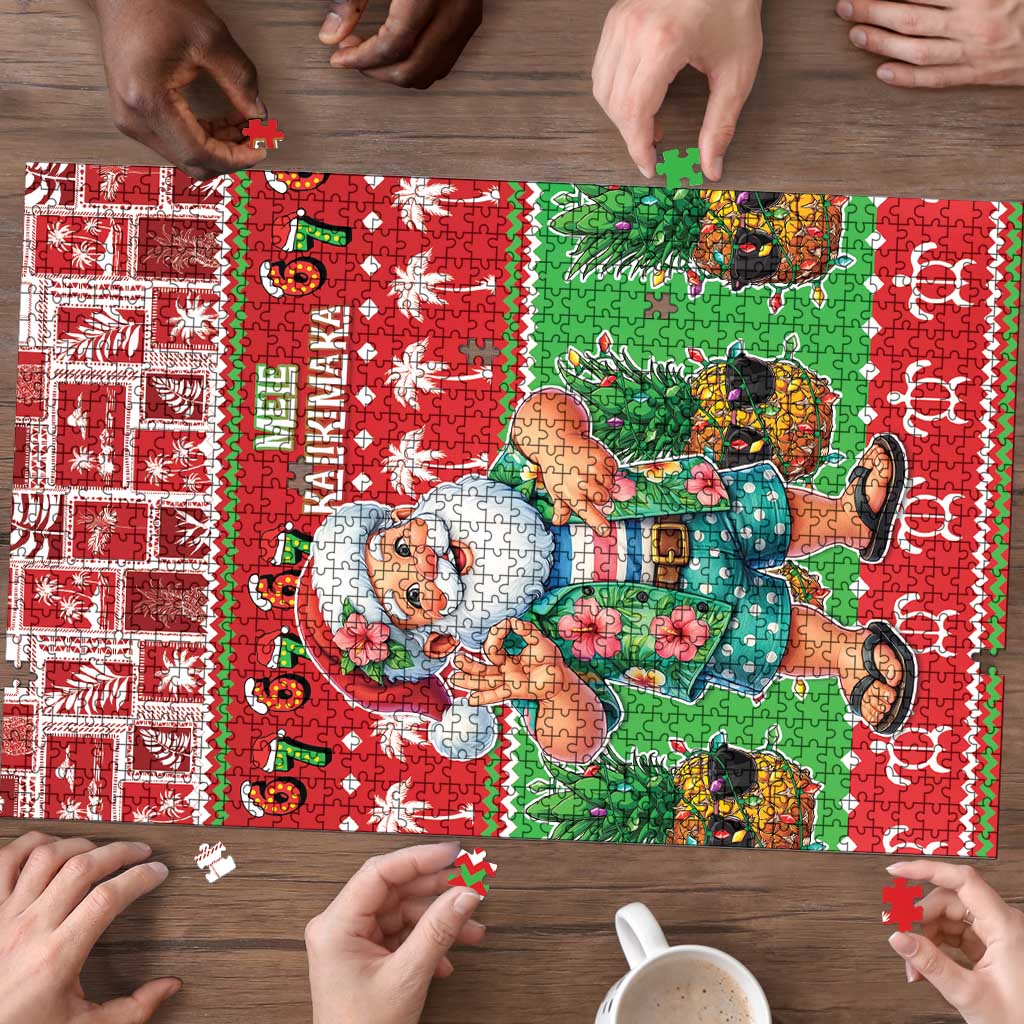 Mele Kalikimaka Hawaii Christmas Puzzle Funny Santa 67 Gen Alpha Slang LT05 - Polynesian Pride