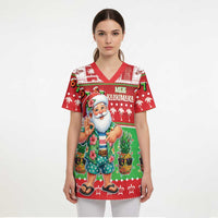Mele Kalikimaka Hawaii Christmas Scrub Top Funny Santa 67 Gen Alpha Slang LT05 - Polynesian Pride