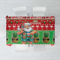 Mele Kalikimaka Hawaii Christmas Tablecloth Funny Santa 67 Gen Alpha Slang LT05 Red - Polynesian Pride