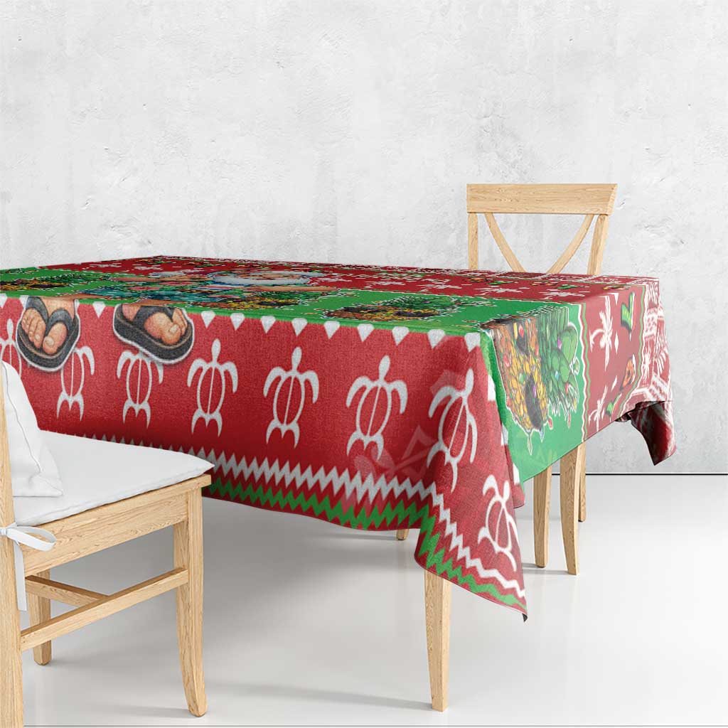 Mele Kalikimaka Hawaii Christmas Tablecloth Funny Santa 67 Gen Alpha Slang LT05 - Polynesian Pride