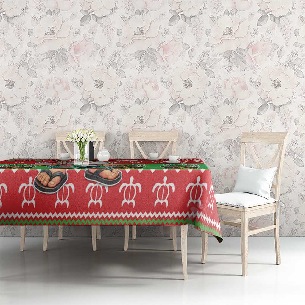 Mele Kalikimaka Hawaii Christmas Tablecloth Funny Santa 67 Gen Alpha Slang LT05 - Polynesian Pride