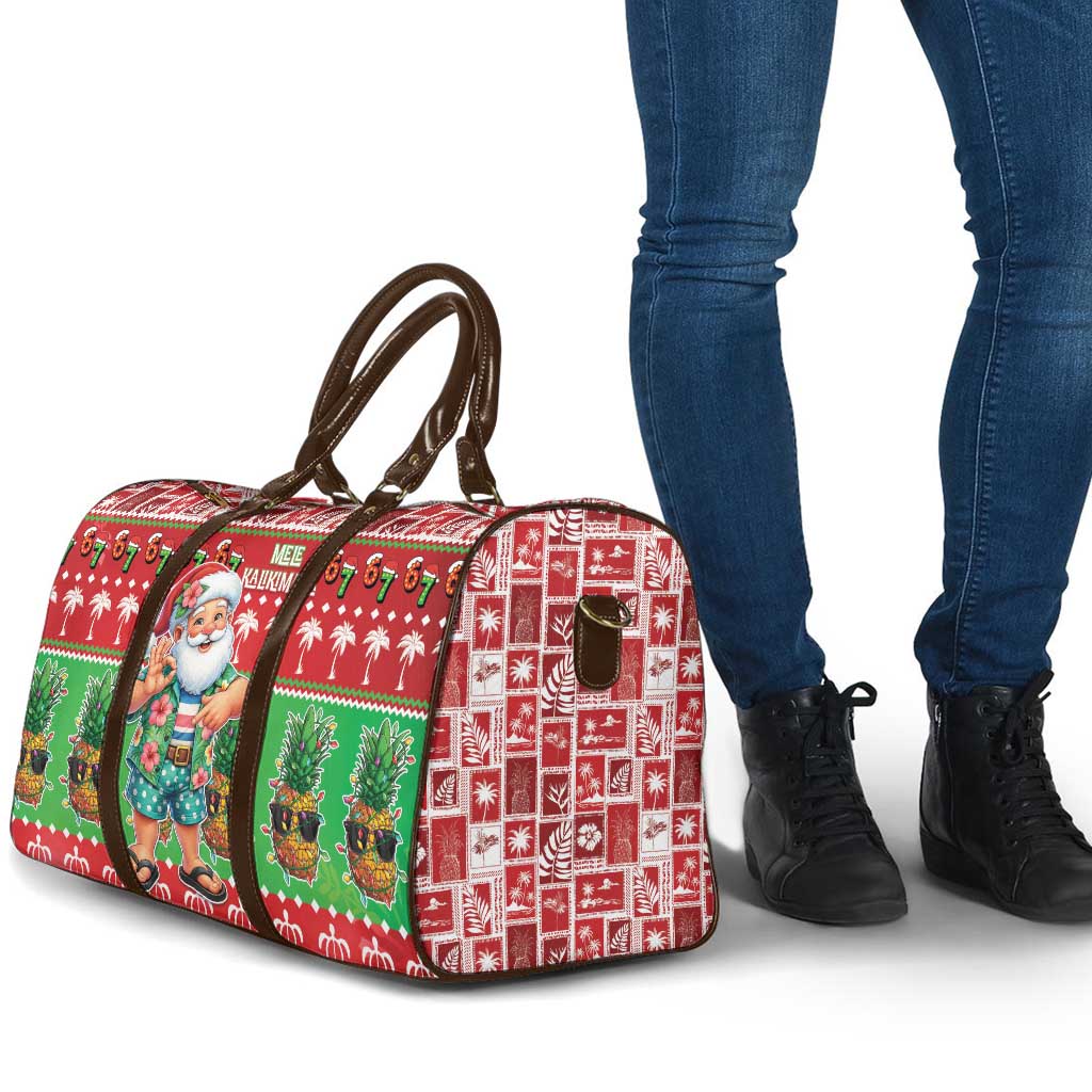 Mele Kalikimaka Hawaii Christmas Travel Bag Funny Santa 67 Gen Alpha Slang LT05 - Polynesian Pride