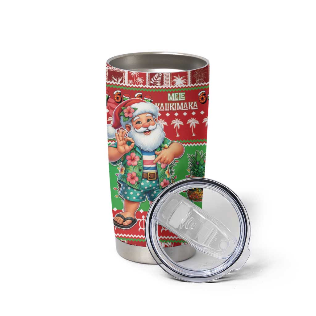 Mele Kalikimaka Hawaii Christmas Tumbler Cup Funny Santa 67 Gen Alpha Slang LT05 - Polynesian Pride