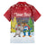 Personalised Christmas In July Family Matching Puletasi and Hawaiian Shirt Funny Dabbing Dance Koala And Blue Penguins