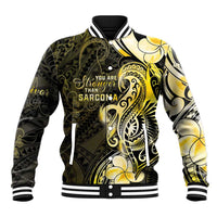 Sarcoma Awareness Baseball Jacket You Are Stronger Than Sarcoma LT05 Unisex Yellow - Polynesian Pride