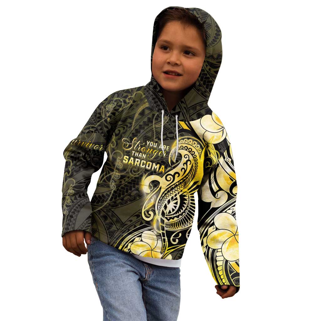 Sarcoma Awareness Kid Hoodie You Are Stronger Than Sarcoma LT05 - Polynesian Pride
