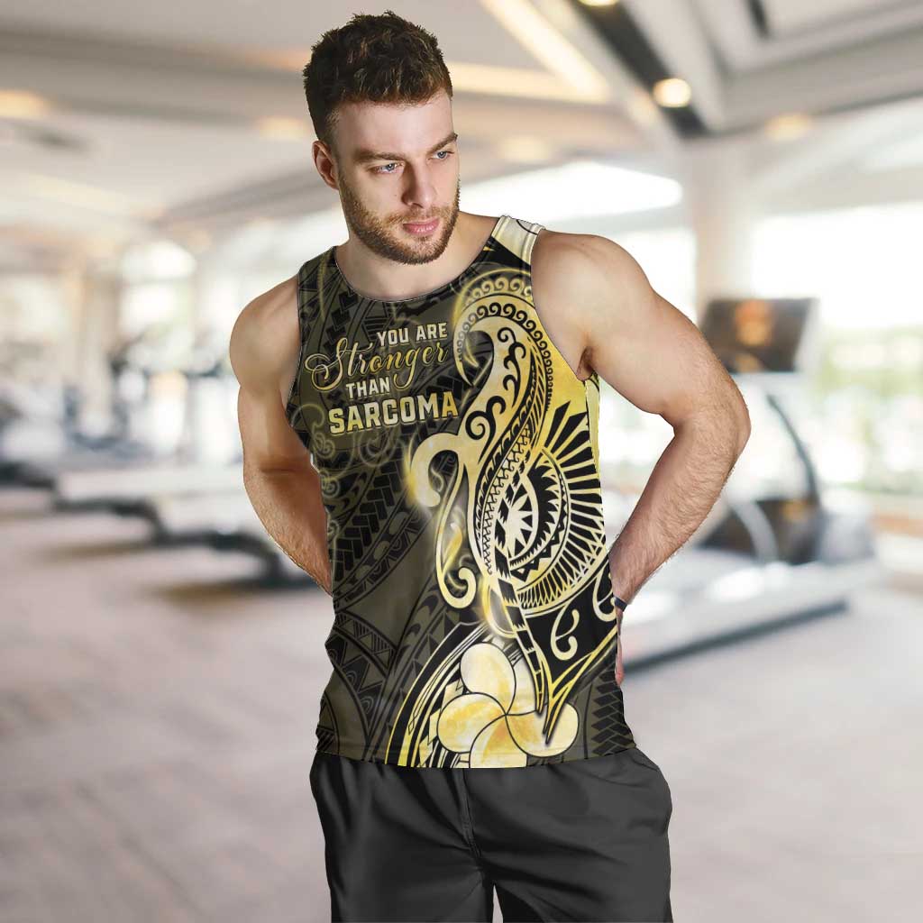 Sarcoma Awareness Men Tank Top You Are Stronger Than Sarcoma LT05 Yellow - Polynesian Pride