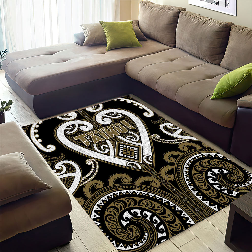 Aotearoa Waikato Tainui Area Rug Maori Tribal Pattern LT05 - Polynesian Pride