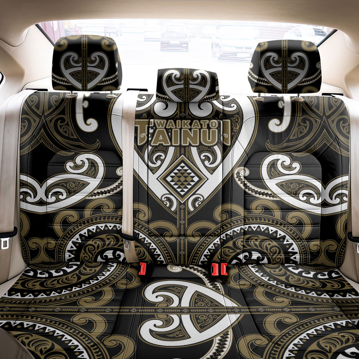 Aotearoa Waikato Tainui Back Car Seat Cover Maori Tribal Pattern LT05 - Polynesian Pride