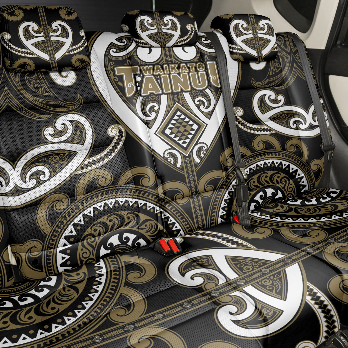 Aotearoa Waikato Tainui Back Car Seat Cover Maori Tribal Pattern LT05 - Polynesian Pride