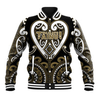 Custom Aotearoa Waikato Tainui Baseball Jacket Maori Tribal Pattern LT05 Unisex Dark Yellow - Polynesian Pride