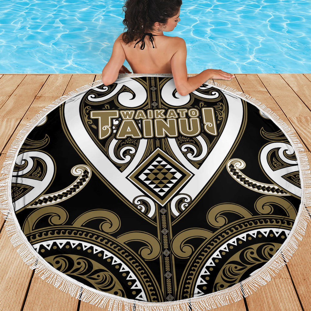 Aotearoa Waikato Tainui Beach Blanket Maori Tribal Pattern LT05 - Polynesian Pride