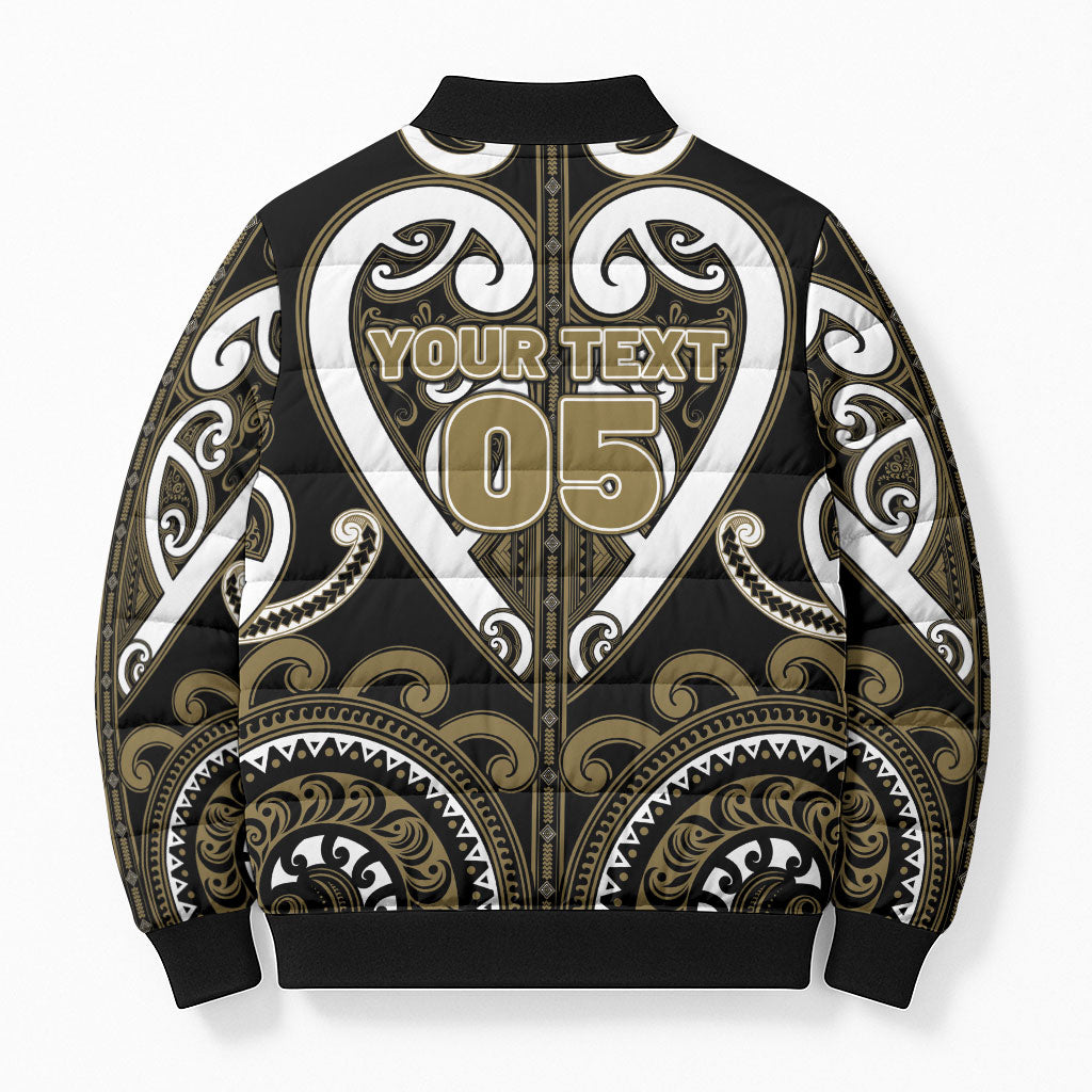 Custom Aotearoa Waikato Tainui Bomber Puffer Jacket Maori Tribal Pattern LT05 - Polynesian Pride