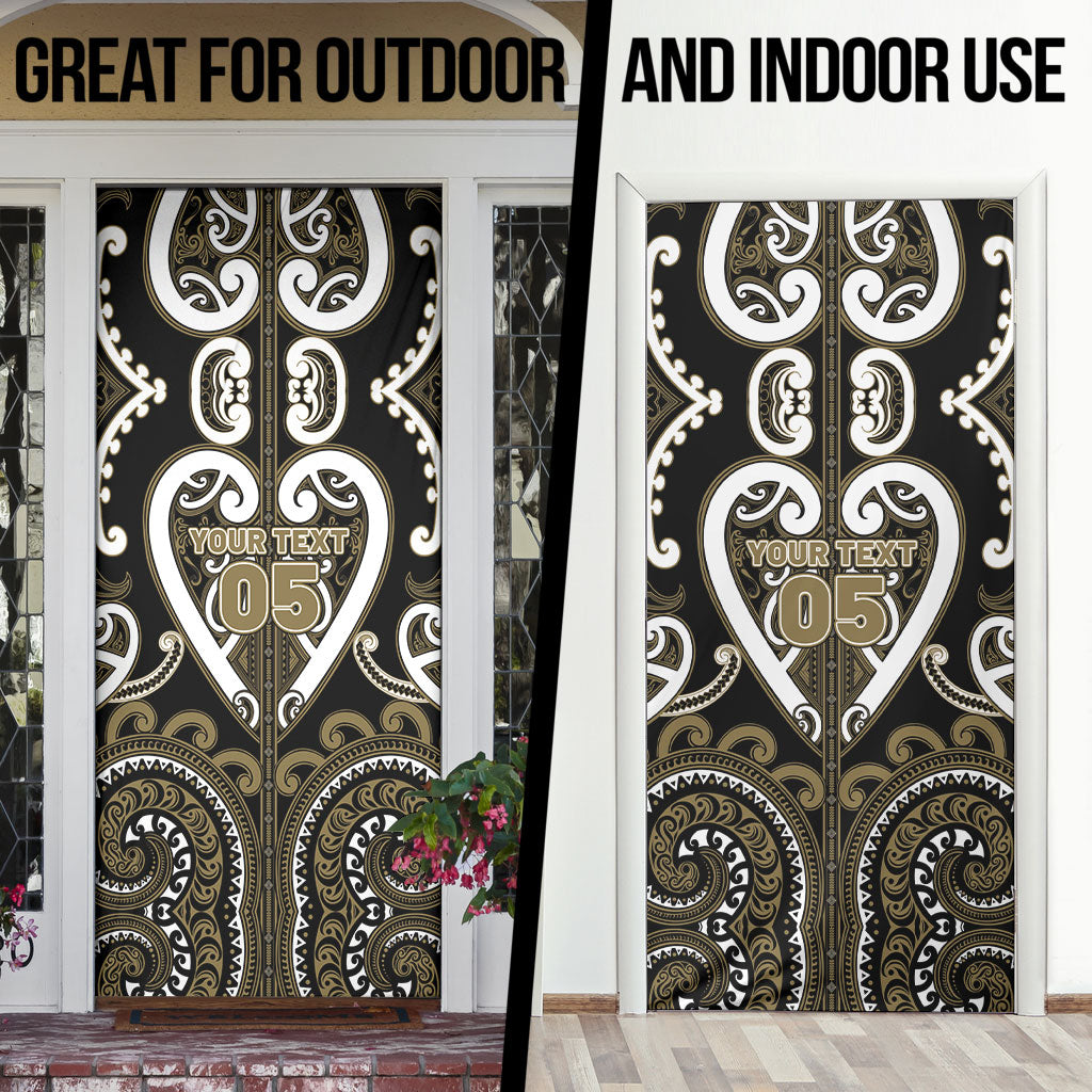 Custom Aotearoa Waikato Tainui Door Cover Maori Tribal Pattern LT05 - Polynesian Pride