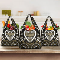 Aotearoa Waikato Tainui Grocery Bag Maori Tribal Pattern LT05 3-pack One Size Dark Yellow - Polynesian Pride