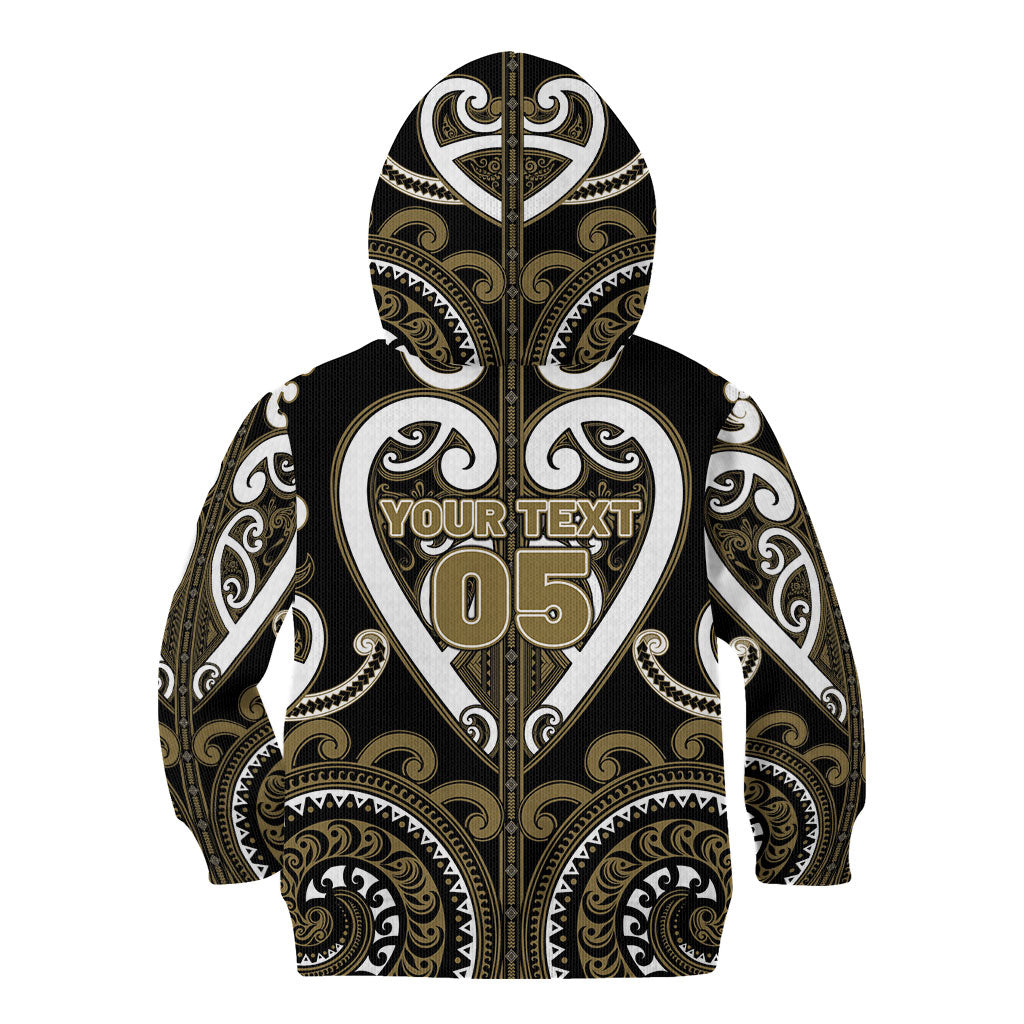 Custom Aotearoa Waikato Tainui Kid Hoodie Maori Tribal Pattern LT05 - Polynesian Pride