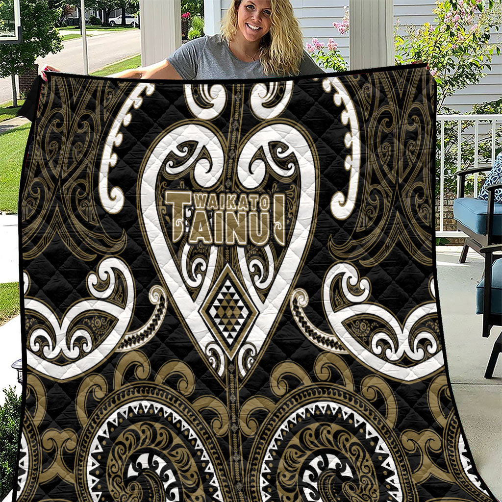 Aotearoa Waikato Tainui Quilt Maori Tribal Pattern LT05 Dark Yellow - Polynesian Pride