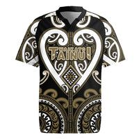 Custom Aotearoa Waikato Tainui Rugby Jersey Maori Tribal Pattern LT05 Dark Yellow - Polynesian Pride