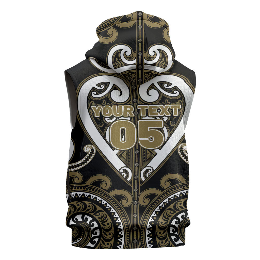 Custom Aotearoa Waikato Tainui Sleeveless Hoodie Maori Tribal Pattern LT05 - Polynesian Pride