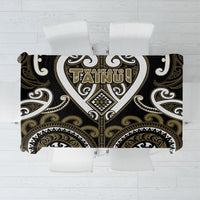 Aotearoa Waikato Tainui Tablecloth Maori Tribal Pattern LT05 Dark Yellow - Polynesian Pride