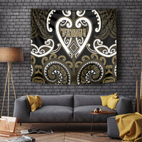 Aotearoa Waikato Tainui Tapestry Maori Tribal Pattern LT05 Dark Yellow - Polynesian Pride