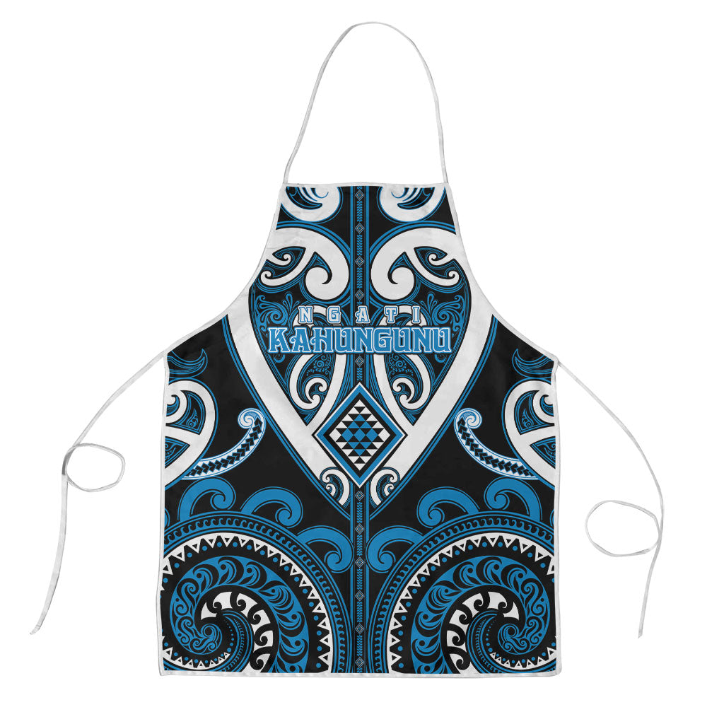 Aotearoa Ngati Kahungunu Apron Maori Tribal Pattern LT05 Blue - Polynesian Pride