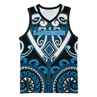 Custom Aotearoa Ngati Kahungunu Basketball Jersey Maori Tribal Pattern LT05 Unisex Blue - Polynesian Pride