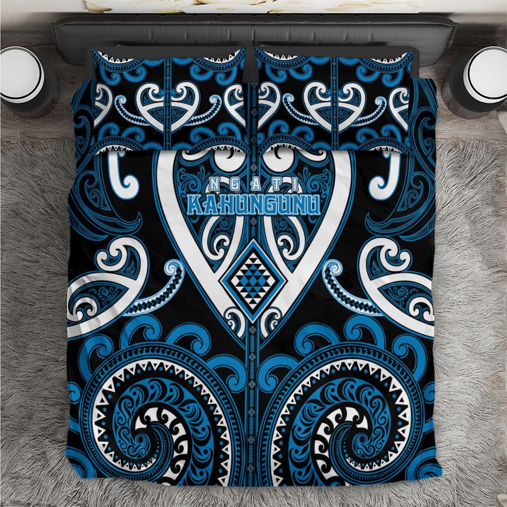 Aotearoa Ngati Kahungunu Bedding Set Maori Tribal Pattern LT05 Blue - Polynesian Pride