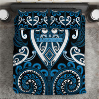 Aotearoa Ngati Kahungunu Bedding Set Maori Tribal Pattern LT05 Blue - Polynesian Pride