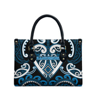 Aotearoa Ngati Kahungunu Leather Bag Maori Tribal Pattern LT05 - Polynesian Pride