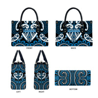 Aotearoa Ngati Kahungunu Leather Bag Maori Tribal Pattern LT05 - Polynesian Pride