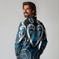 Custom Aotearoa Ngati Kahungunu Long Sleeve Polo Shirt Maori Tribal Pattern LT05 - Polynesian Pride