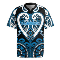 Custom Aotearoa Ngati Kahungunu Rugby Jersey Maori Tribal Pattern LT05 Blue - Polynesian Pride