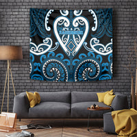 Aotearoa Ngati Kahungunu Tapestry Maori Tribal Pattern LT05 Blue - Polynesian Pride