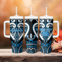 Custom Aotearoa Ngati Kahungunu Tumbler With Handle Maori Tribal Pattern LT05 - Polynesian Pride