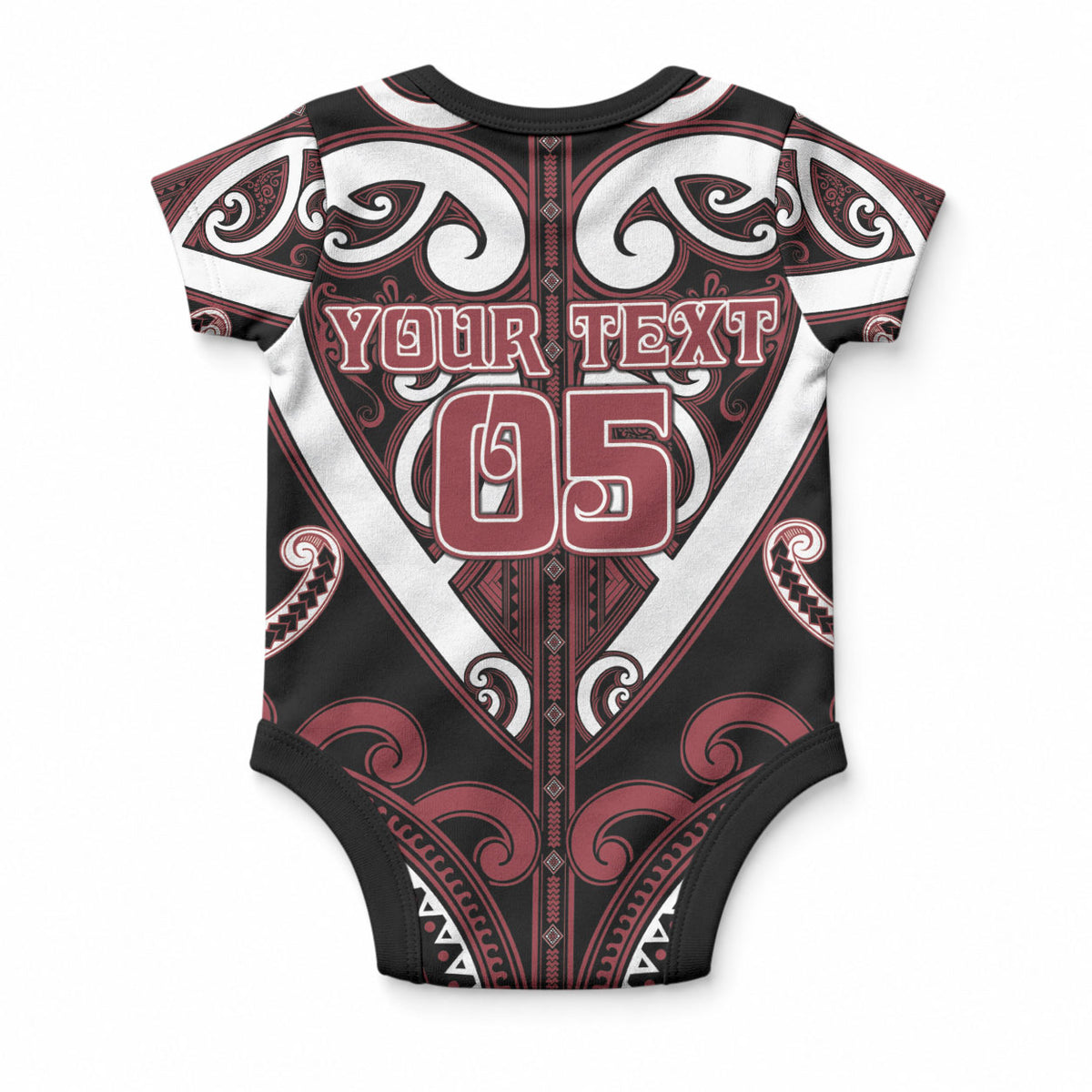 Custom Aotearoa Te Arawa Baby Onesie Maori Tribal Pattern LT05 - Polynesian Pride