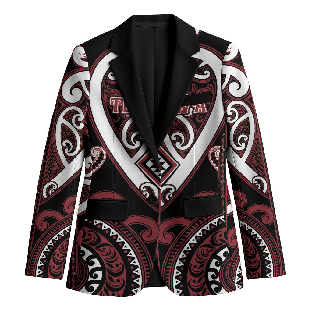 Custom Aotearoa Te Arawa Blazer Maori Tribal Pattern LT05 Unisex Red - Polynesian Pride