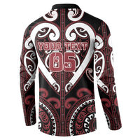 Custom Aotearoa Te Arawa Button Sweatshirt Maori Tribal Pattern LT05 - Polynesian Pride