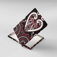 Aotearoa Te Arawa Canvas Wall Art Maori Tribal Pattern LT05 With Frame Red - Polynesian Pride
