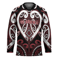 Custom Aotearoa Te Arawa Hockey Jersey Maori Tribal Pattern LT05 Unisex Red - Polynesian Pride