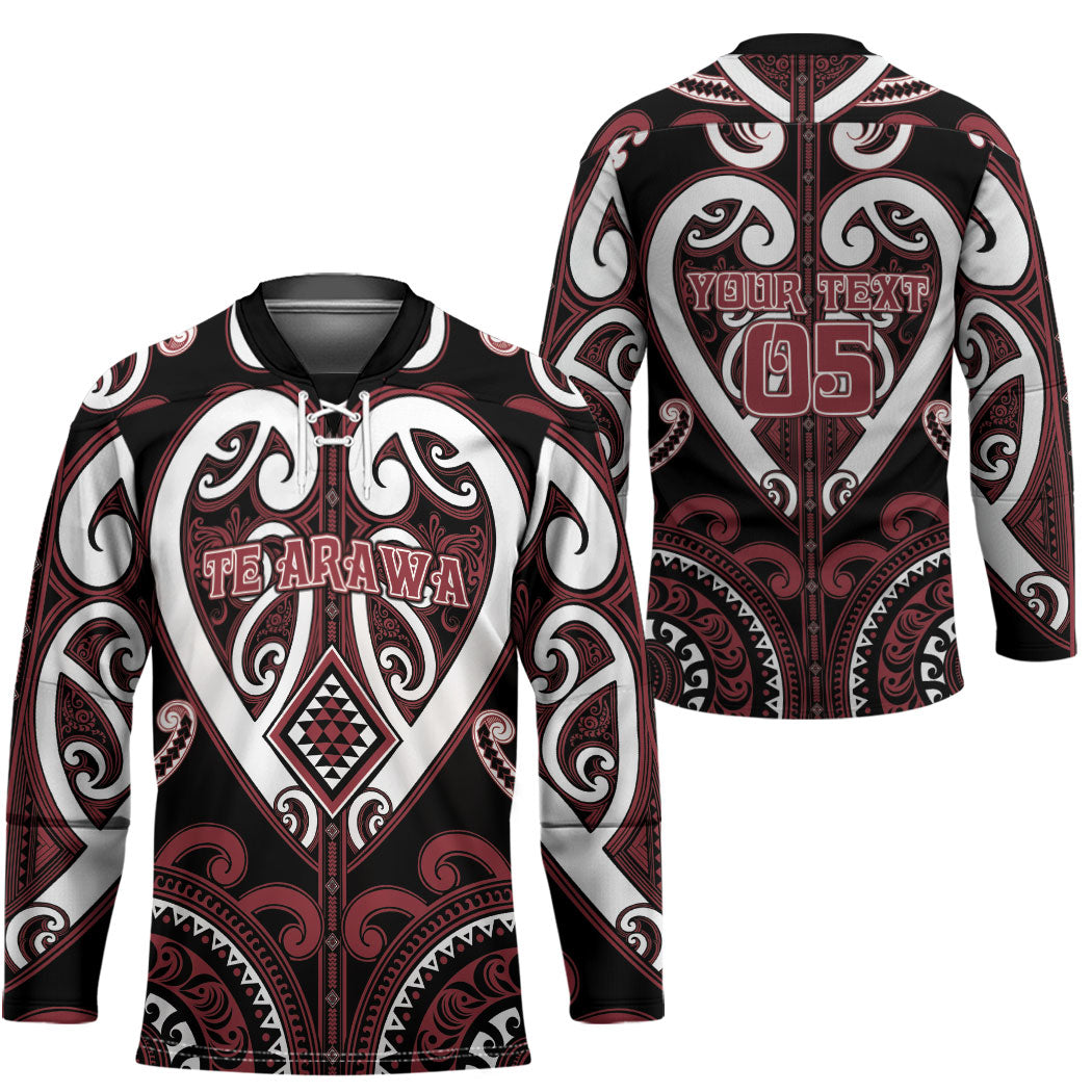 Custom Aotearoa Te Arawa Hockey Jersey Maori Tribal Pattern LT05 - Polynesian Pride